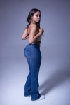 Jeansy Damskie Flare Icon - Dark Blue