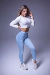 Jeansy Damskie Contour Skinny - Ice Blue
