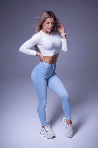 Jeansy Damskie Contour Skinny - Ice Blue